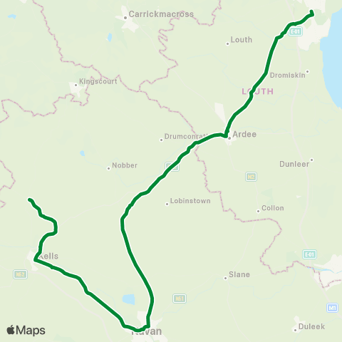 Royal Breffni Tours Moynalty - Navan - Dundalk map