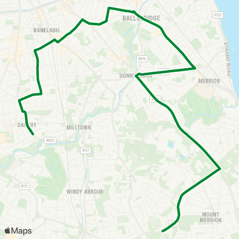 Joe Moroney Coach Hire Ltd Rathfarnham - Mount Anville map