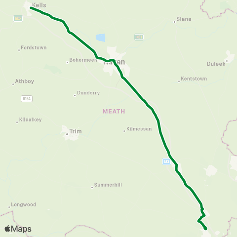 McCaffrey Coaches Kells - Dunboyne map