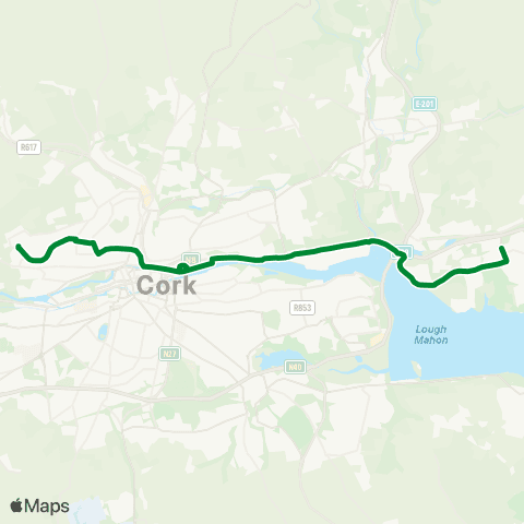 Cork Cobh Connect Hollyhill - Little Island map