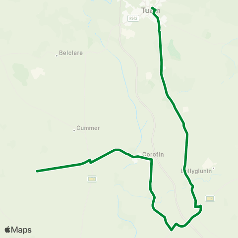 Farragher Travel Glennaneeny - Tuam map