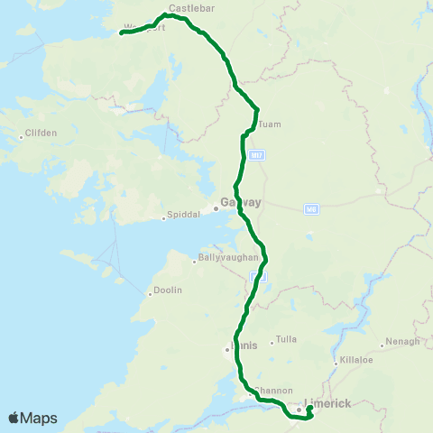 Michael Moran Westport - Limerick map