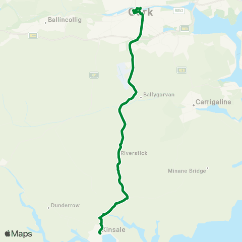 West Cork Connect Kinsale - Cork map