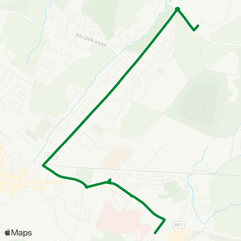 Kennedy Coaches Manor West - Mtu Kerry map