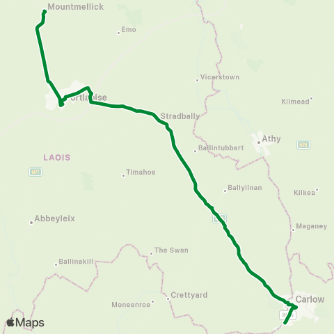 Martley's Mountmellick - Portlaoise - Carlow map