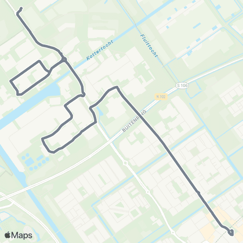 AllGo Lijn 22 (FlexiGo) Station Buiten - De Vaart map