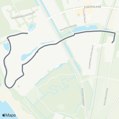 AllGo Lijn 24 (DuinGo) Station Poort - Duin map
