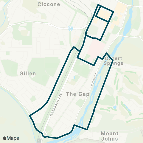 ALIC Gillen and Alice Springs Hospital map