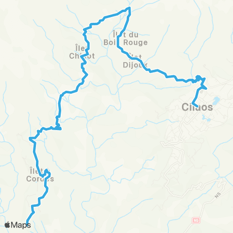 Alternéo Terre Fine Cilaos Ville map