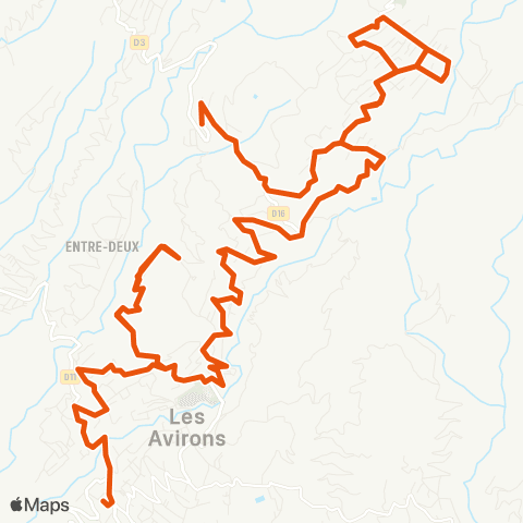 Alternéo Chemin Fond Creux Gare des Avirons map