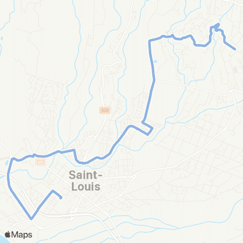 Alternéo Mairie La Rivière Ruisseau Gare St-Louis map