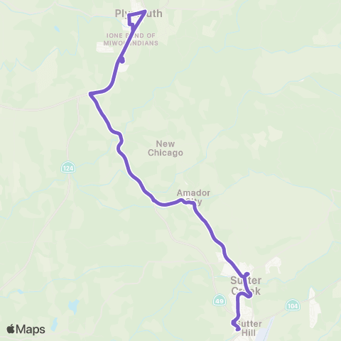 Amador Transit Plymouth map