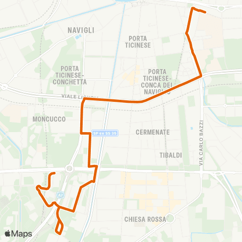 ATM Milano Famagosta M2 - Lodovica map