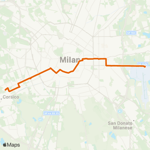 ATM Milano Linate Aeroporto M4 - Lorenteggio map