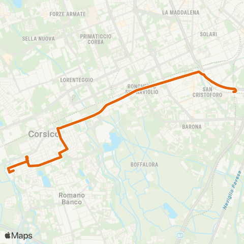 ATM Milano Corsico (Piazza Europa) - Romolo M2 map