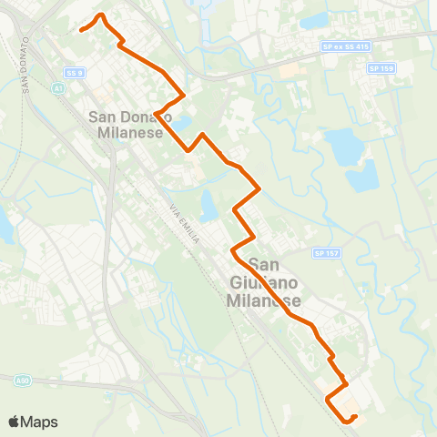 ATM Milano S.Donato M3 - S.Giuliano M.SE map