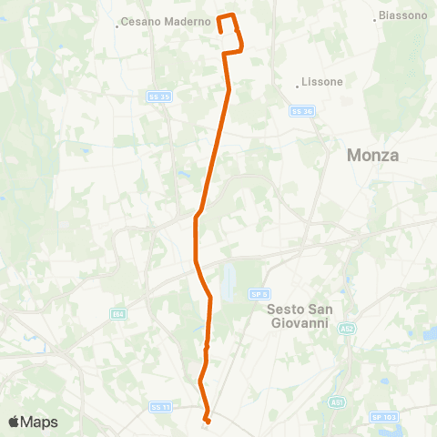 ATM Milano Parco Nord - Desio map