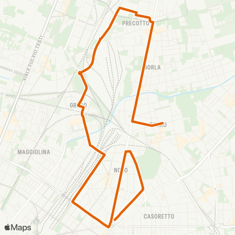 ATM Milano Turro - Cim. Greco - Loreto map