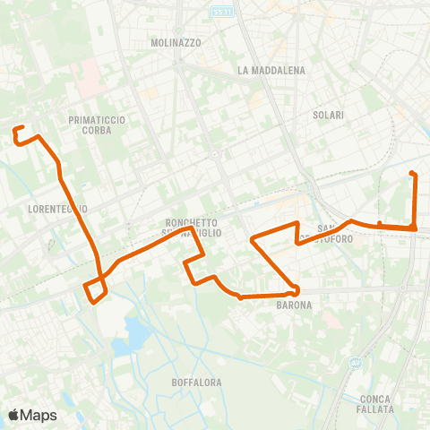 ATM Milano Bisceglie M1 - Romolo M2 map