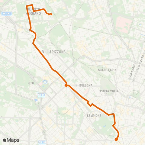 ATM Milano Quinto Oggiaro - Cairoli map