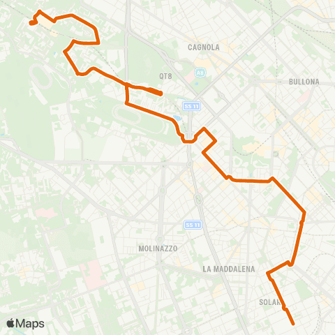 ATM Milano Bonola M1 - Bergognone (Lav. Stuparich) map
