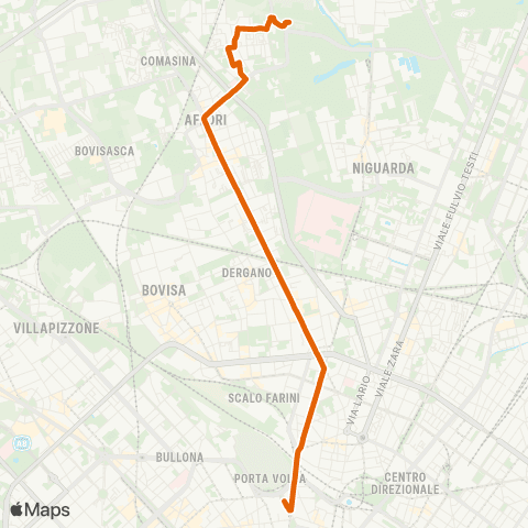 ATM Milano Ceresio - Cim . Bruzzano map