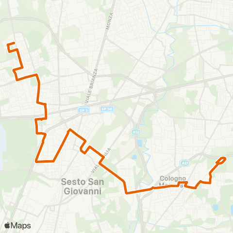 ATM Milano Cologno Nord M2 - Cinisello Sant' Eusebio map