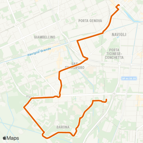 ATM Milano Famagosta M2 - Cantore map
