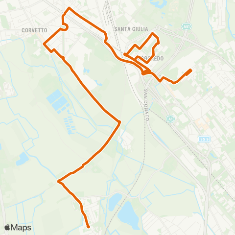 ATM Milano S. Donato M3 - Poasco map