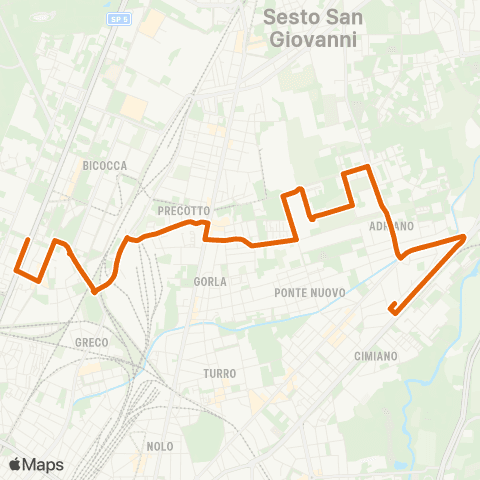 ATM Milano Cà Granda M5 - Crescenzago M2 (Lav. Cascina Gobba) E (Lav Suzzani) map