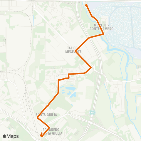 ATM Milano Aviazione - Rogoredo FS M3 map