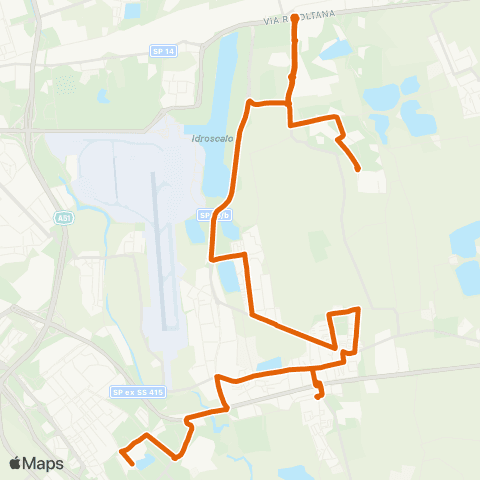 ATM Milano San Donato M3 - Aeroporto Di Linate (Trans. Peschiera B.) map