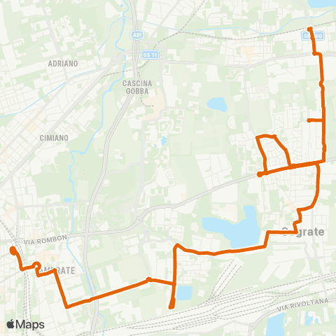 ATM Milano Milano (Bottini) - Segrate (S.Ambrogio) map