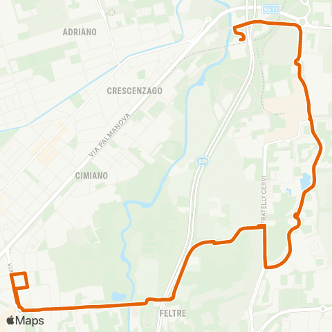 ATM Milano Milano (Udine) - Milano (Cascina Gobba M2) map