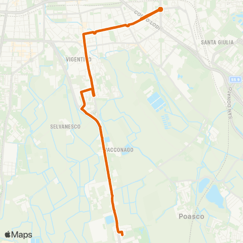 ATM Milano Brenta M3 - Noverasco map