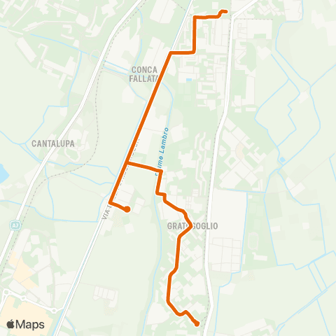 ATM Milano Gratosoglio - Abbiategrasso M2 map