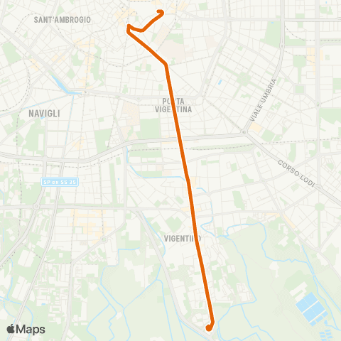 ATM Milano Vigentino - Fontana map