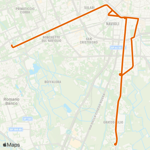 ATM Milano Lorenteggio - Gratosoglio (Lav. Torino) map