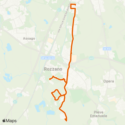 ATM Milano Abbiategrasso M2 - Basiglio map