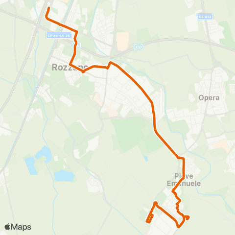 ATM Milano Assago M2 - Rozzano map