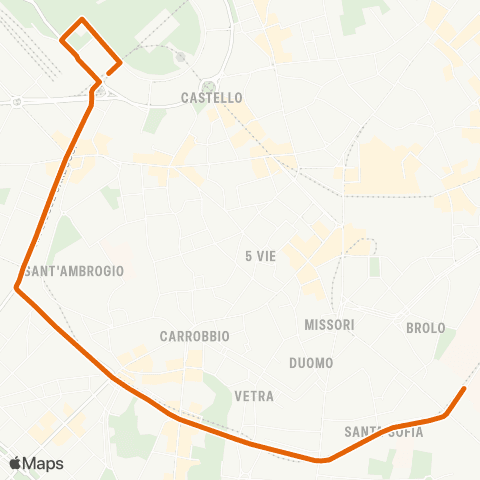 ATM Milano Cadorna FN M1 M2 - Sforza map