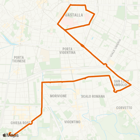 ATM Milano Porta Romana - Abbiategrasso M2 map