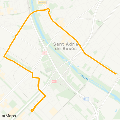 AMB St. Adrià B.-Barcelona map