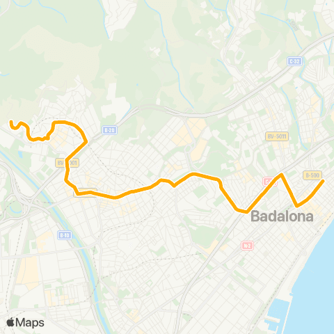 AMB Station. Coloma G.-Badalona map