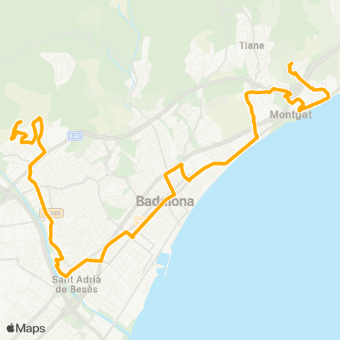 AMB Station. Coloma G.-Montgat map