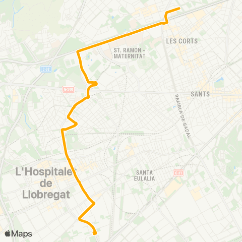 AMB L'Hospitalet L.-Barcelona map