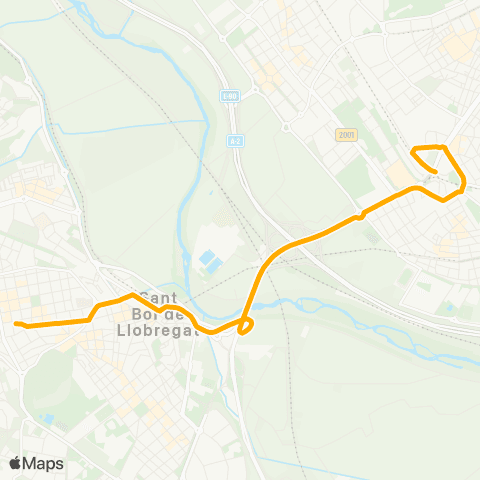 AMB Cornellà L.-St. Boi L. map