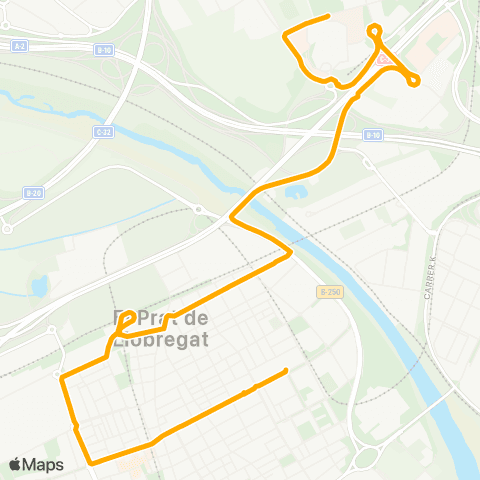 AMB El Prat L.-H. Bellvitge map