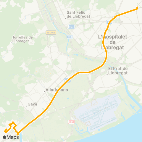 AMB Barcelona-Castelldefels map