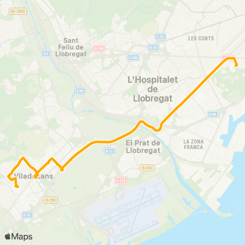 AMB Barcelona-Viladecans map